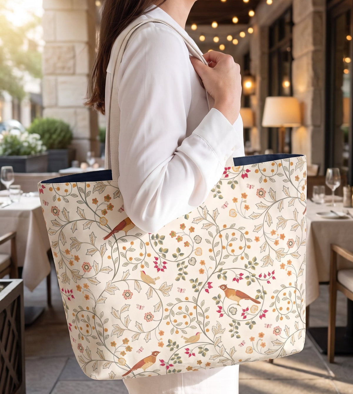 Pheasants Tote Bag - Mulberry & Fox